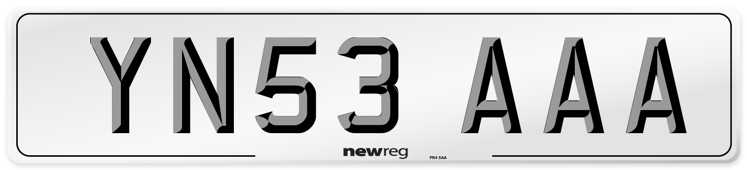 YN53 AAA Number Plate from New Reg